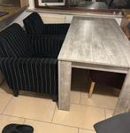 Gratis Tafel + 2 Zwarte Stoelen, Kunststof, Gebruikt, 100 tot 150 cm, Tot twee personen