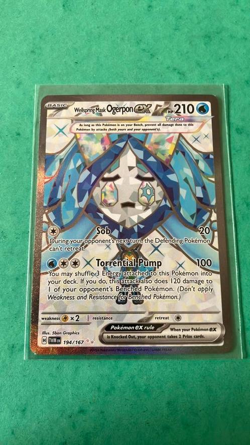 Wellspring mask ogerpon ex, Hobby en Vrije tijd, Verzamelkaartspellen | Pokémon, Nieuw, Losse kaart, Ophalen of Verzenden