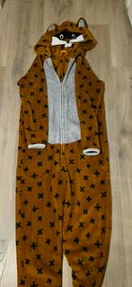 Leuke wasbeer onesie maat 146/152, Kinderen en Baby's, Kinderkleding | Overige, Ophalen of Verzenden, Zo goed als nieuw, Hema