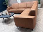 ZGAN Kapenga Lederen Hoekbank - Cognac - 263 x 235, Huis en Inrichting, Ophalen, 250 tot 300 cm, -, -