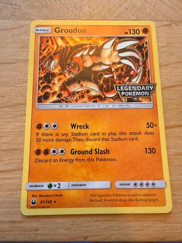 Groudon 81/168 Celestial Storm Legendary Stamp Promo beschikbaar voor biedingen