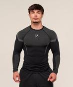Gymshark onyx v5 longsleeve maat L grijs/zwart, Kleding | Heren, Sportkleding, Maat 52/54 (L), Fitness, Gymshark, Nieuw