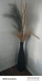 Grote zwarte vaas, Huis en Inrichting, Woonaccessoires | Droogbloemen, Ophalen of Verzenden, Zo goed als nieuw