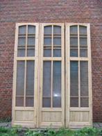315hx227,5bx4,4d Hoge paneeldeuren 3-slag met glas geloogd, Ophalen