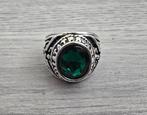 Herenring met geslepen emerald, Sieraden, Tassen en Uiterlijk, Ringen, Met kristal, Heer, Nieuw, 17 tot 18