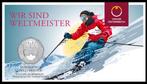 Oostenrijk 5 euro 2025 WK alpineskiën, zilver proof, Oostenrijk, Setje, Zilver, Ophalen of Verzenden