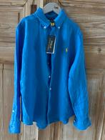 Polo Ralph Lauren blauw linnen overhemd blouse maat M 10-12, Overhemd of Blouse, Nieuw, Ophalen of Verzenden, Jongen
