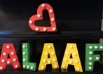 Houten Alaaf letters met led licht, Hobby en Vrije tijd, Feestartikelen | Verhuur, Ophalen of Verzenden, Nieuw, Carnaval