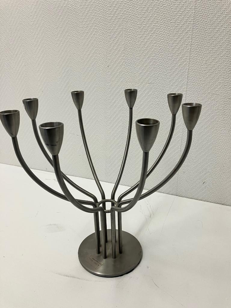 Collectors Item - 8 armige Hagberg Kandelaar (Rvs), Ophalen, Overige kleuren, 25 tot 50 cm, Zo goed als nieuw