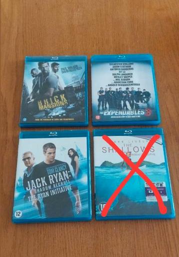 3 Blu-Ray films, o.a. The Expendables 3 en Brick Mansions beschikbaar voor biedingen