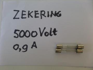 Hoogspanningszekering, 5 kVolt, 0,9 Amp (2 x)-(#8496) beschikbaar voor biedingen