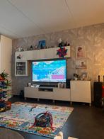 Moderne tv-meubel / wandmeubel wit met eikenlook –m, Huizen en Kamers