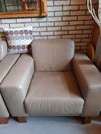 Fauteuils lederen kubus, Huis en Inrichting, Fauteuils, Ophalen, Zo goed als nieuw, Minder dan 75 cm, 50 tot 75 cm