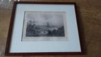 Antieke Staalgravure van Amersfoort ca.1885, Antiek en Kunst, Ophalen of Verzenden