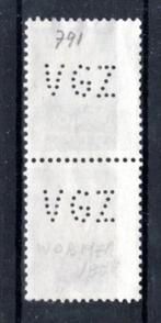 NEDERLAND : 1953 : Perfin &@  VGZ  @& on Y.600 (2x)., Ophalen of Verzenden, Na 1940, Gestempeld