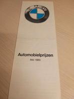 1983 Nederlands BMW prijslijst BMW 745i 635CSi 320i cabrio, Ophalen of Verzenden, Zo goed als nieuw, BMW