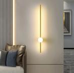 Lijn Led Wandlamp Goud stang Staaf 60cm muurlamp luxe modern, Huis en Inrichting, Lampen | Wandlampen, Nieuw, Ophalen of Verzenden