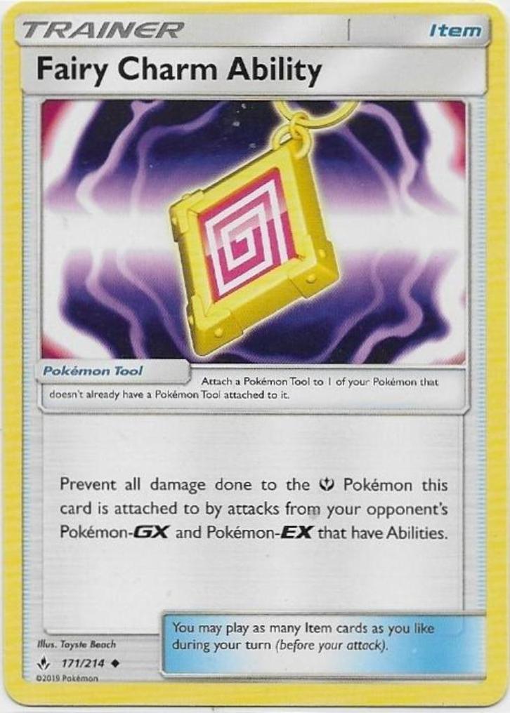 Unbroken Bonds,  Fairy Charm Ability [uncommon] 171/214, Hobby en Vrije tijd, Verzamelkaartspellen | Pokémon, Nieuw, Losse kaart