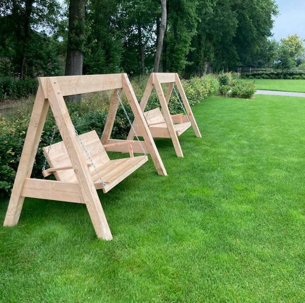 Schommelbank, Ophalen of Verzenden, Zo goed als nieuw, Hout, Schommelbank