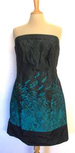 Mooie zwarte print jurk van Linea Raffaelli! 46, Kleding | Dames, Jurken, Nieuw, Blauw, Knielengte, Maat 46/48 (XL) of groter