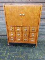 Vintage houten apothekerskast / dokterskast, 50 tot 100 cm, 5 laden of meer, 100 tot 150 cm, Gebruikt