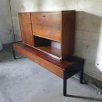 vintage wandkast wandmeubel   palissander, Ophalen, Gebruikt, 150 tot 200 cm, 25 tot 50 cm