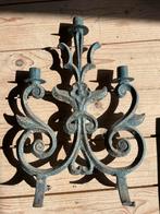 Kandelaar met Blauw Patina, Antiek en Kunst, Ophalen of Verzenden, Overige materialen