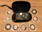 PSP met 8 games & case, Ophalen of Verzenden, Gebruikt, Met 1 controller, Met games