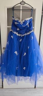 Blauwe galajurk, Kleding | Dames, Gelegenheidskleding, Ophalen, Galajurk, Blauw, Maat 46/48 (XL) of groter