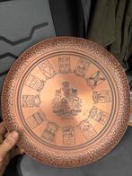 Koperen dienblad, schaal van Canada (wapen en provincies), Antiek en Kunst, Ophalen of Verzenden