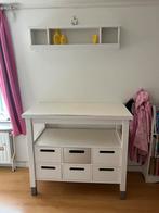 Commode wit met lades en bovenkastje, Ophalen, Gebruikt, 50 tot 70 cm, 100 cm of meer