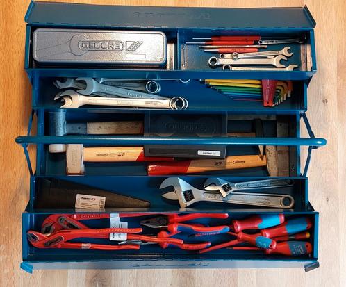 GEREEDSCHAPSKIST GEVULD - FORMAT - GEDORE - KNIPEX, Doe-het-zelf en Verbouw, Gereedschapskisten, Zo goed als nieuw, Gevuld, Ophalen
