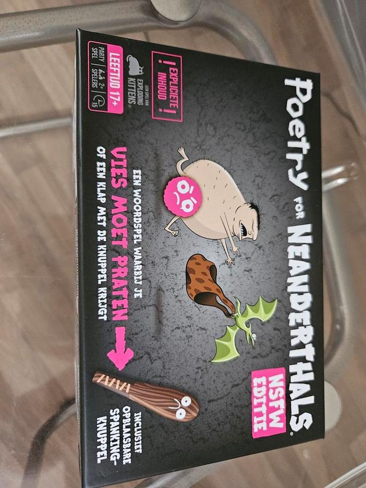 Poetry for Neanderthals - NSFW Editie!, Hobby en Vrije tijd, Gezelschapsspellen | Bordspellen, Nieuw, Een of twee spelers, Drie of vier spelers