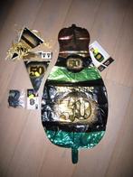 50 jaar - feestslingers, ballonnen en champagne fles - NIEUW, Ophalen of Verzenden, Nieuw, Versiering, Abraham of Sarah