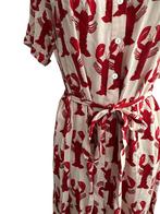 Fabienne Chapot jurk L, Ophalen of Verzenden, Zo goed als nieuw, Rood, Onder de knie