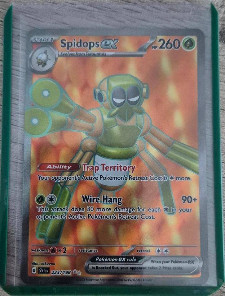Spidops ex SV1IN 223/198 - Full Art, Hobby en Vrije tijd, Verzamelkaartspellen | Pokémon, Zo goed als nieuw, Losse kaart, Foil