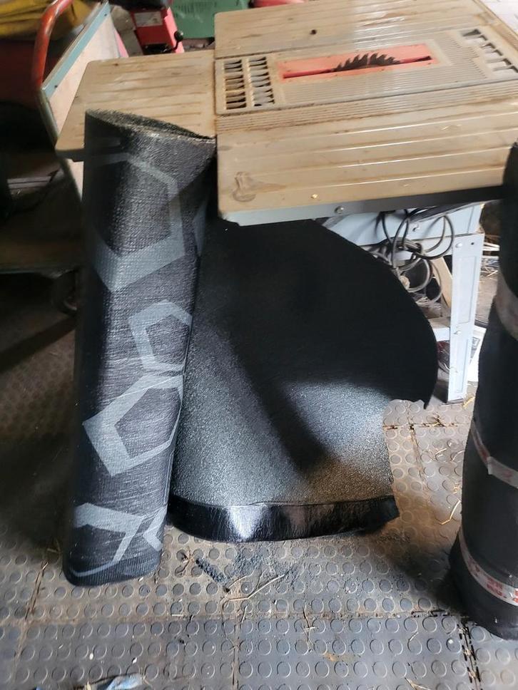 Dakleer met leislag - 15 meter, Doe-het-zelf en Verbouw, Dakpannen en Dakbedekking, Gebruikt, Dakleer, Overige materialen, Zwart