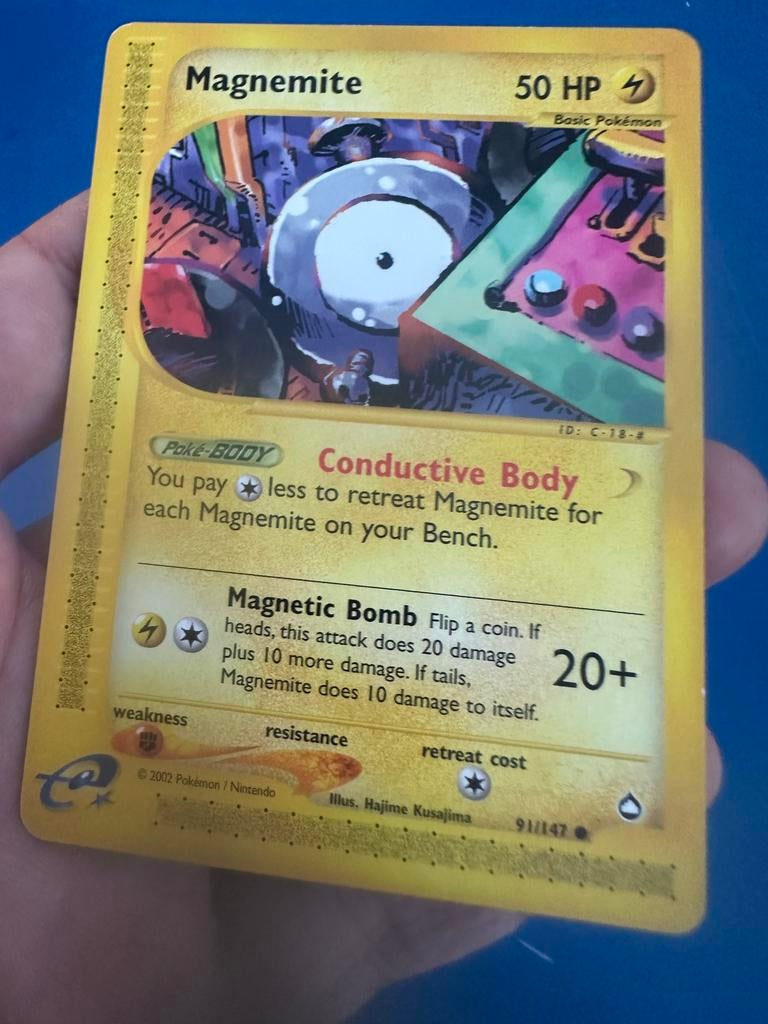 Magnemite kaart - 91/147 Auquepolis, Ophalen of Verzenden, Gebruikt, Losse kaart