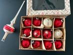 Vintage Glas Kerstballen en Tree Topper, Ophalen, Gebruikt