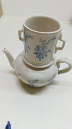 Antiek porseleinen koffiepot + filter set, Antiek en Kunst, Antiek | Servies los, Ophalen of Verzenden