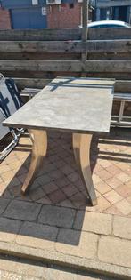 Mooie zwaare tuintafel rvs onderstel, Ophalen, Zo goed als nieuw, Rechthoekig, Rvs