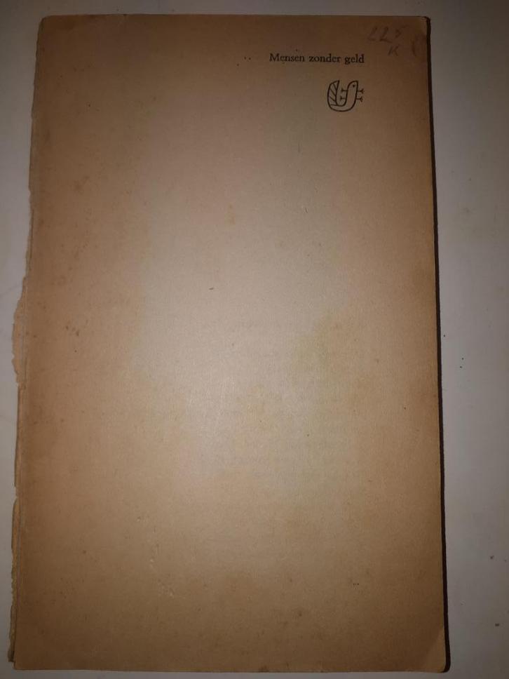 Mensen zonder geld - Jan Mens (zonder voorkant kaft), Boeken, Romans, Zo goed als nieuw, Ophalen of Verzenden