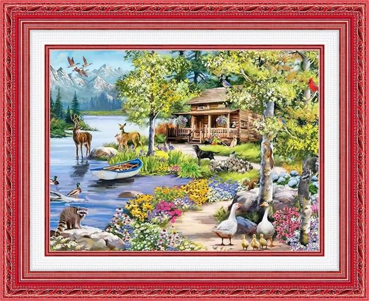 # Compleet nieuw borduurpakket; Samen leven #, Hobby en Vrije tijd, Borduren en Borduurmachines, Nieuw, Borduurpakket, Handborduren