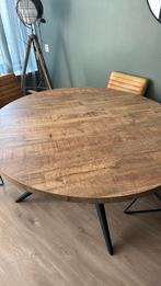 Ronde eettafel, Huis en Inrichting, Tafels | Eettafels, Ophalen, Zo goed als nieuw, Rond, 100 tot 150 cm