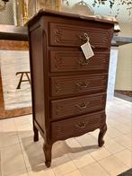 Antiek frans ladekastje, kleur burgundy, landelijk wonen, Nieuw, De Steeg, Minder dan 100 cm, Il fienile