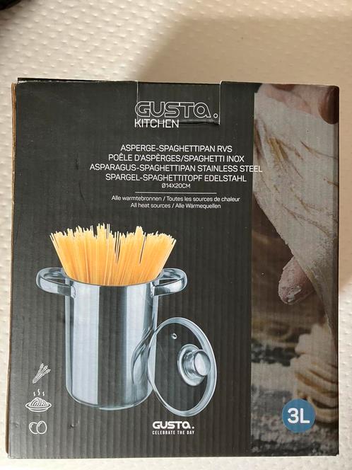 Asperge spaghettipan RVS NIEUW edelstaal dichte verpakking, Huis en Inrichting, Keuken | Potten en Pannen, Nieuw, Kookpan of Snelkookpan