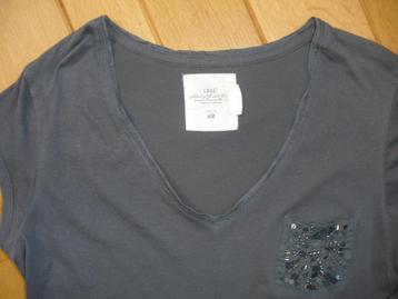 H&M LOGG t- shirt donker grijs met pailletten maat M beschikbaar voor biedingen