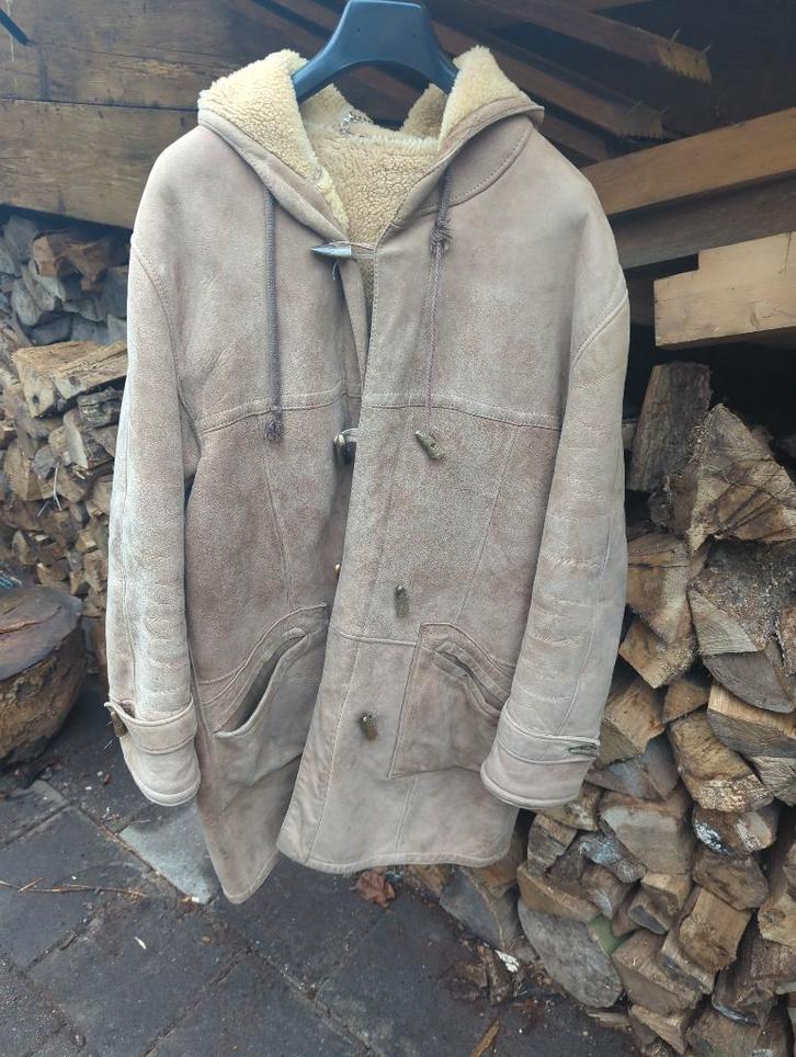 Lammy houtje touwtje capuchon mt. M kleine L, Kleding | Heren, Jassen | Winter, Gedragen, Maat 48/50 (M), Bruin, Ophalen of Verzenden