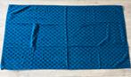Blauw badlaken met relief stippen., Ophalen of Verzenden, Gebruikt, Blauw, Overige typen