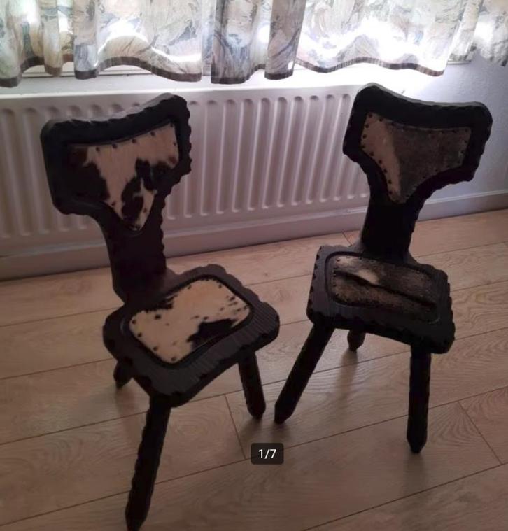 Vintage Spaanse Brutalist stoelen, Antiek en Kunst, Antiek | Meubels | Stoelen en Banken, Ophalen